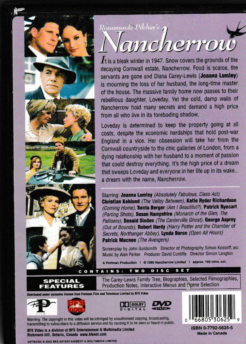 Rosamund Pilcher’s “Nancherrow” (DVD, 1999, 2-Discs) ShipsFREE!