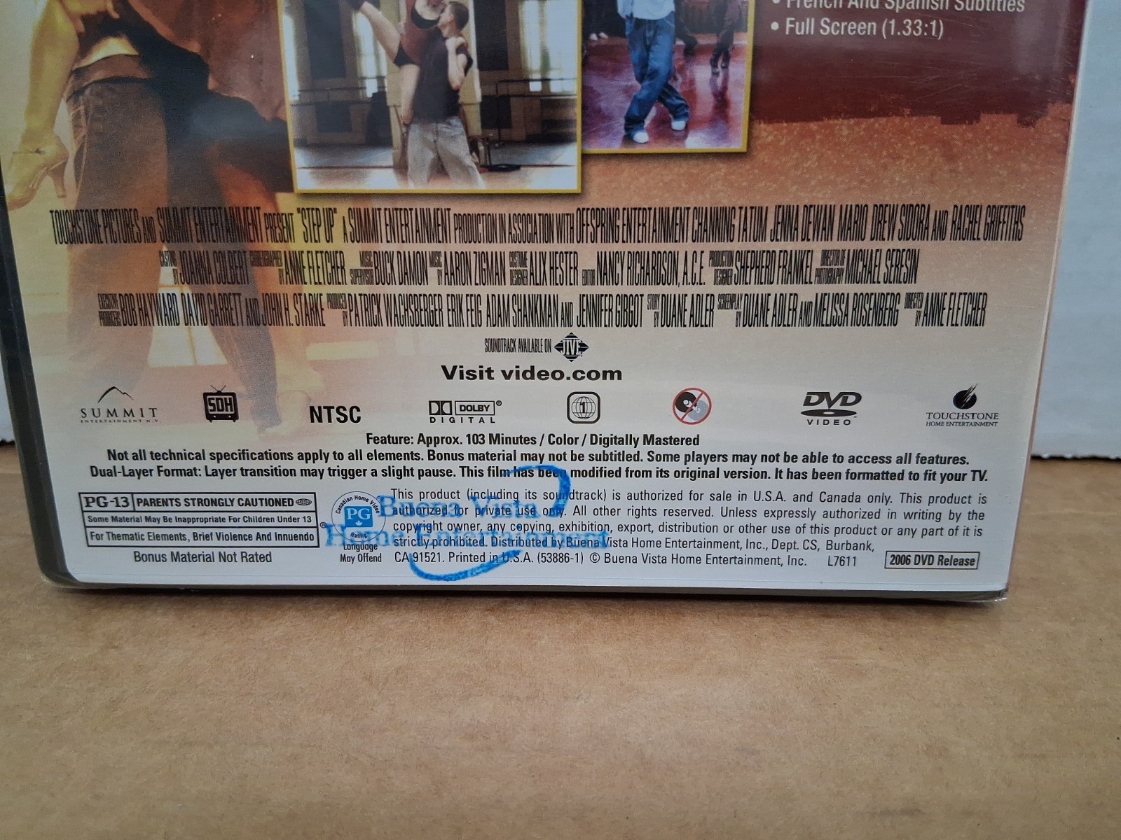 Step Up (DVD/2006) Full screen Channing Tatum Jenna Dewan Mario