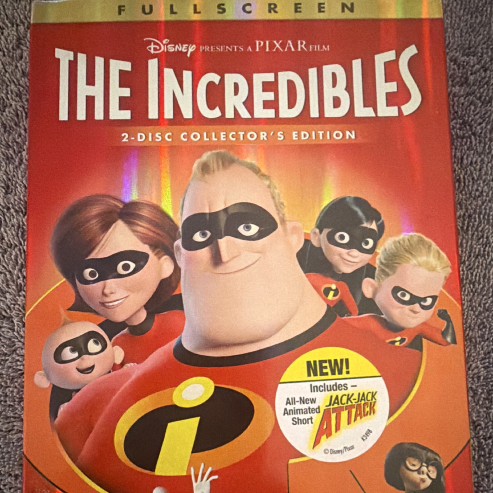 Disney The Incredibles DVD 2-Disc Collector’s Ed Full Screen Brad Bird