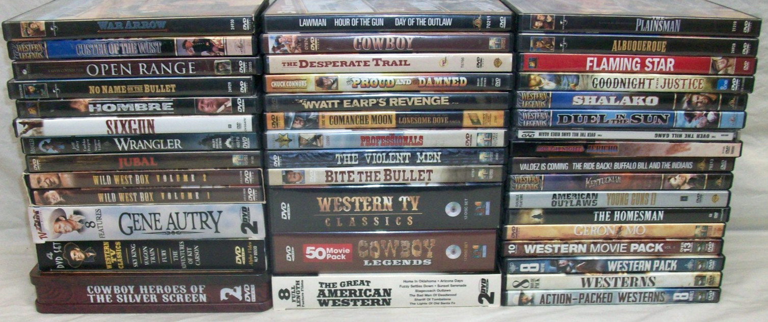 Like NEW 50+ Western Themed DVDs, Movies and some Vintage Television Shows