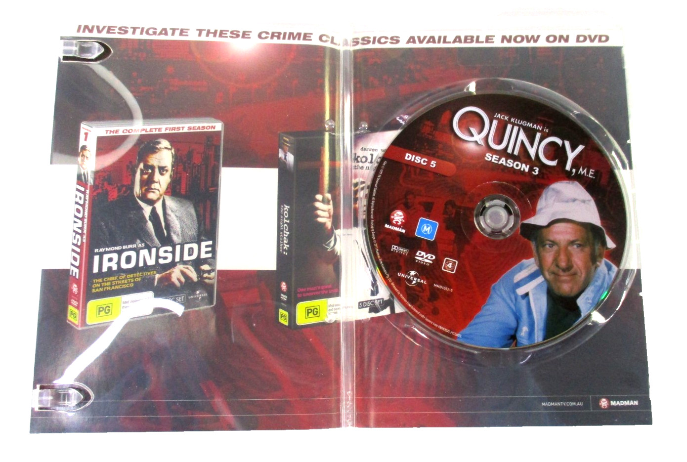 Quincy M.E. The Complete Third Season DVD Starring Jack Klugman M PAL R4 2011