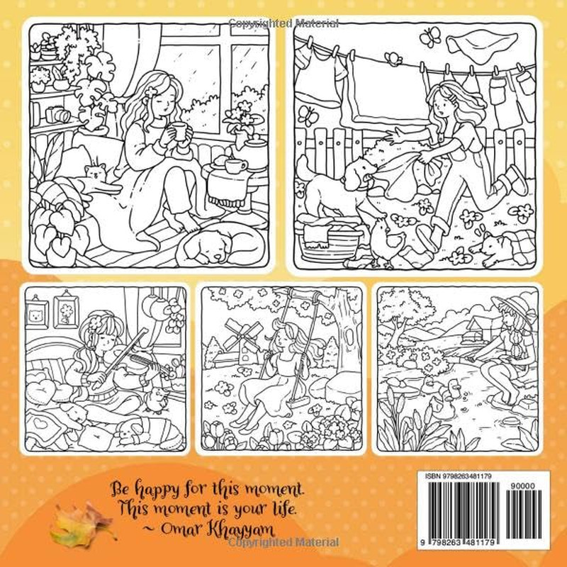 Me Myself & I Coloring Book: For Adults and Teens, Featuring Cute Cozy Comfy Gir
