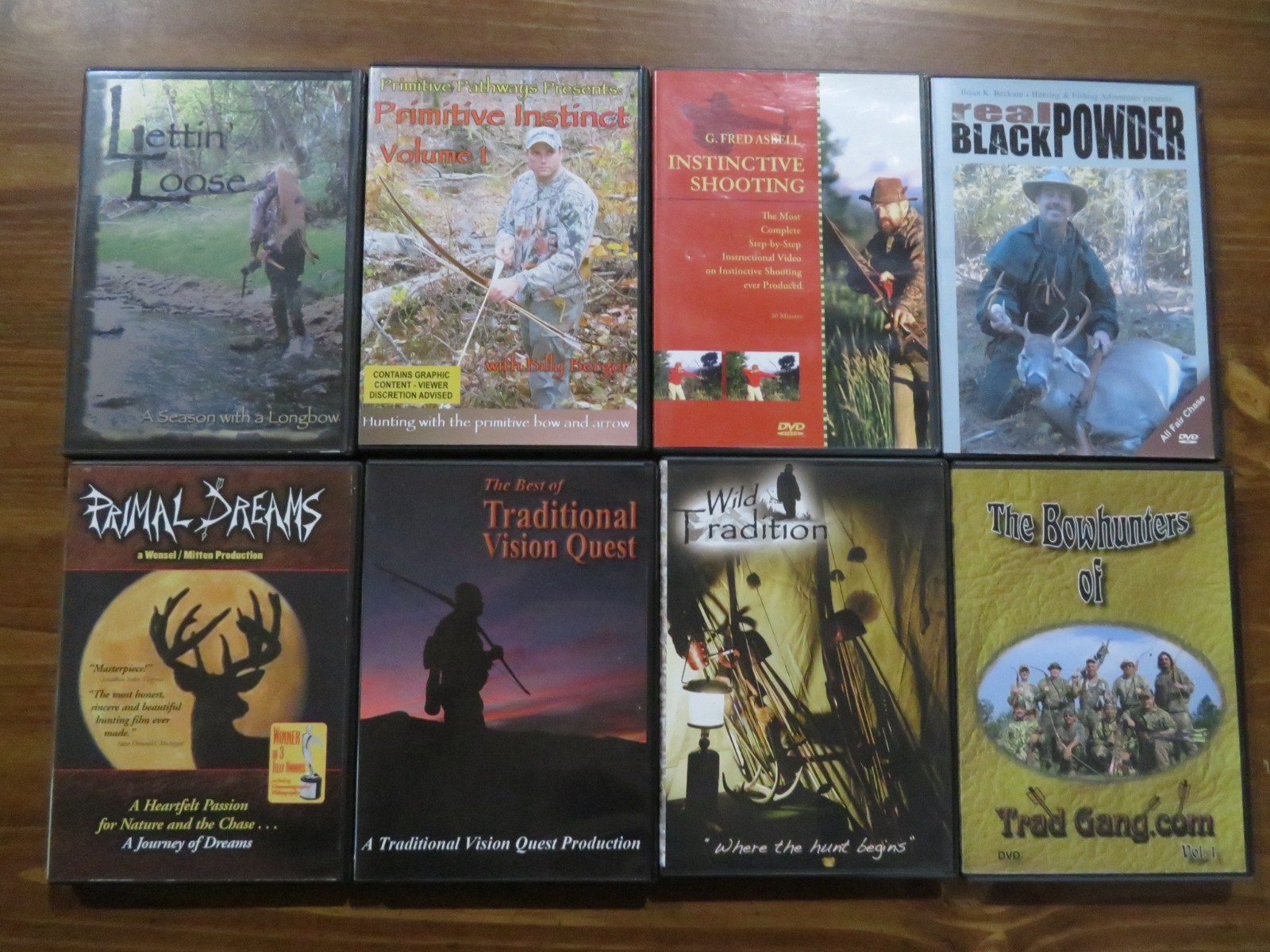 TRADITIONAL / STICKBOW/ BAREBOW / RECURVE HUNTING DVDs; U Pick / CHOOSE. Sports.