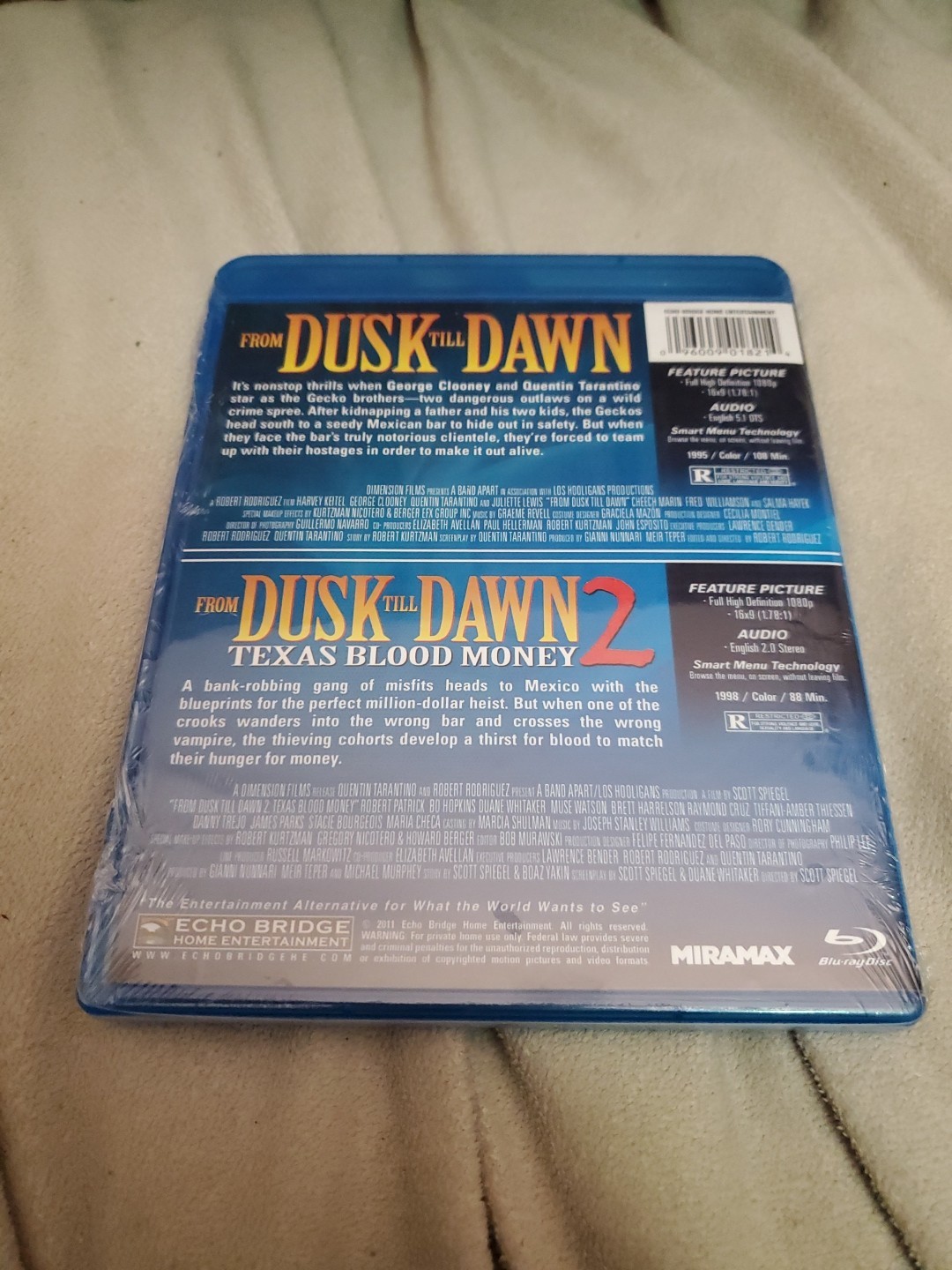 NEW RARE From Dusk Till Dawn & From Dusk Till Dawn 2 Texas Blood Money Blu-Ray