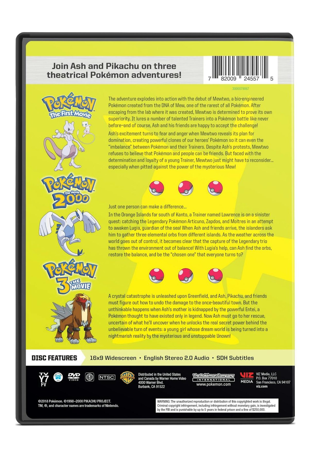 Pokémon – The First Movie / Pokemon – The Movie 2000 / Pokémon 3 DVD Veronica