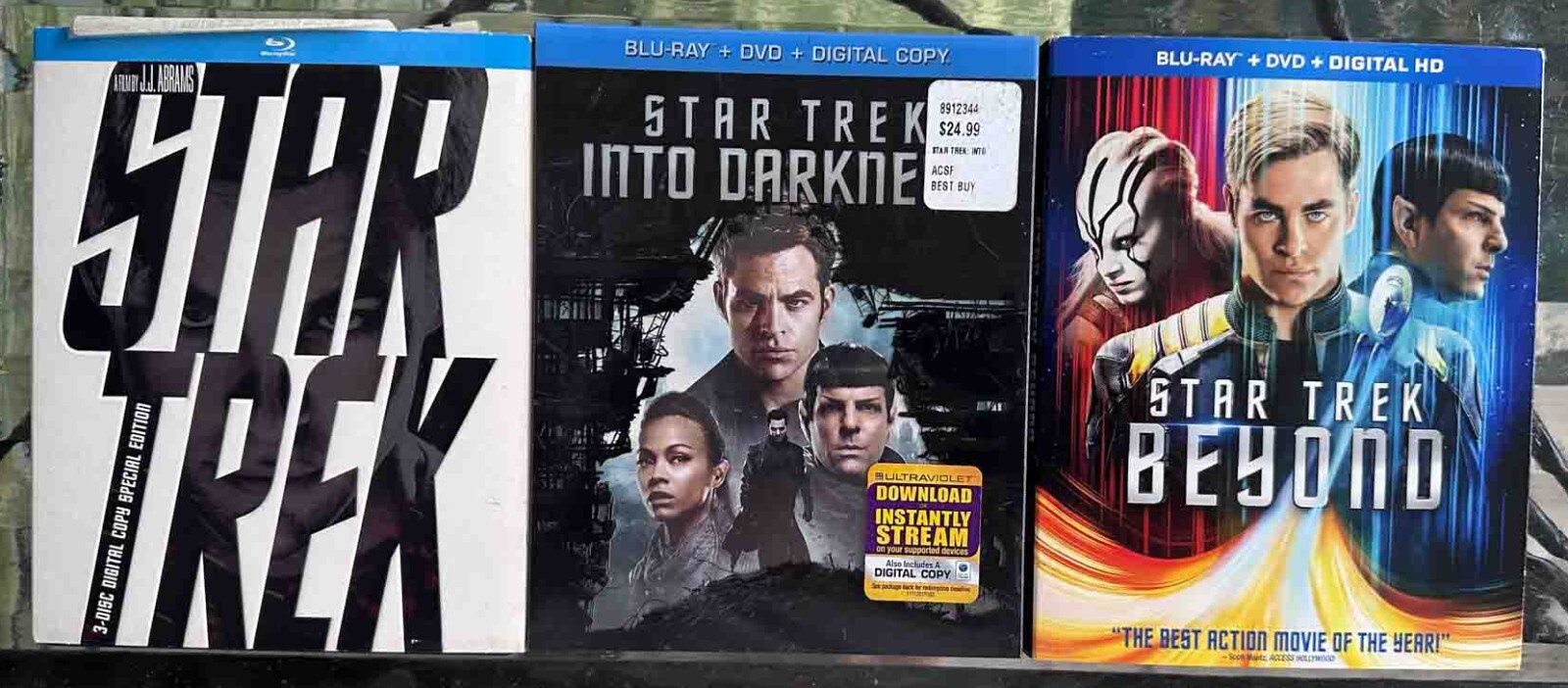 J.J. Abrams Star Trek 1 2 3 Complete Trilogy Into Darkness Beyond Blu-ray Lot