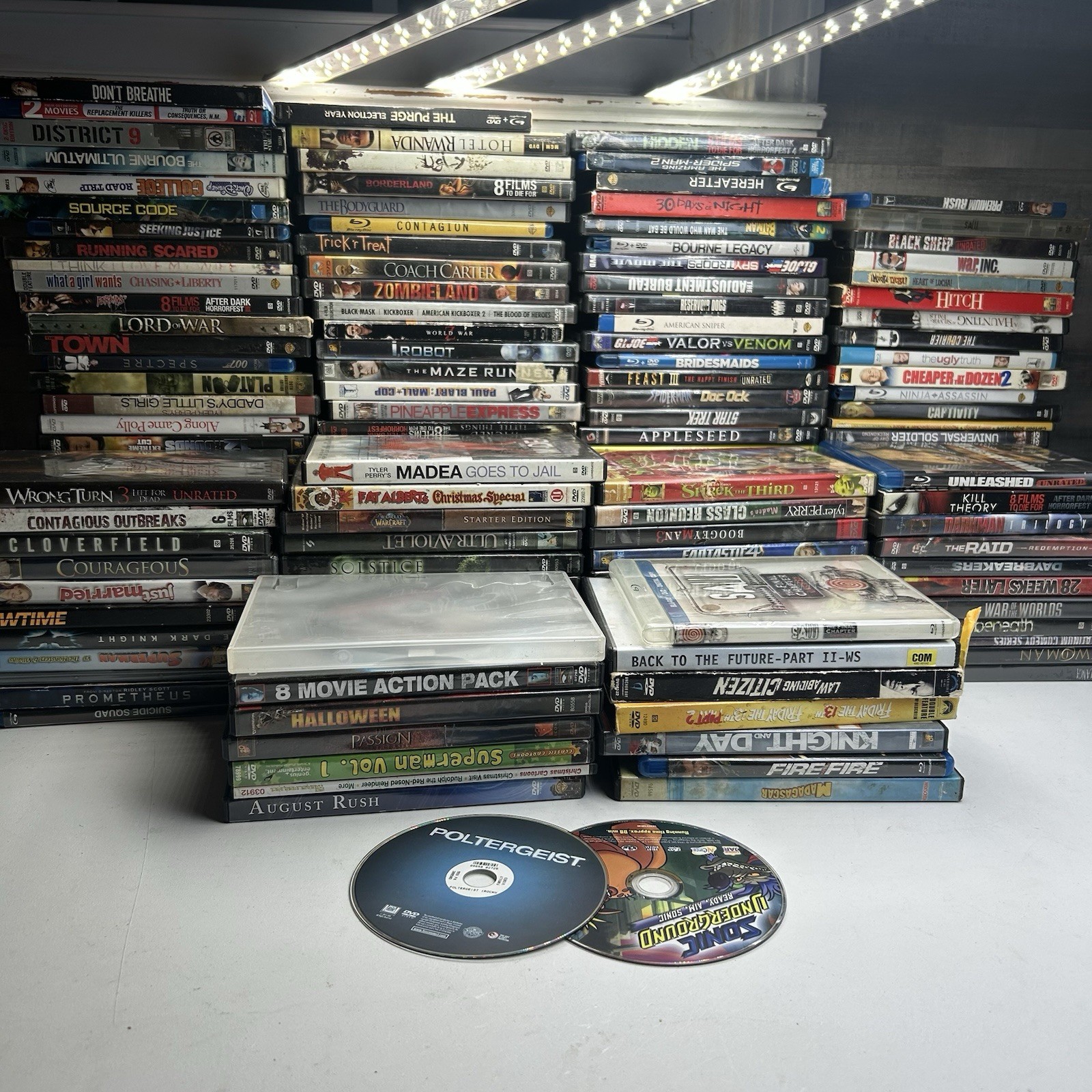 Lot of 140+ Blu-ray DVD Movies – Action, Super Hero, Comedy, Horror UNTESTED