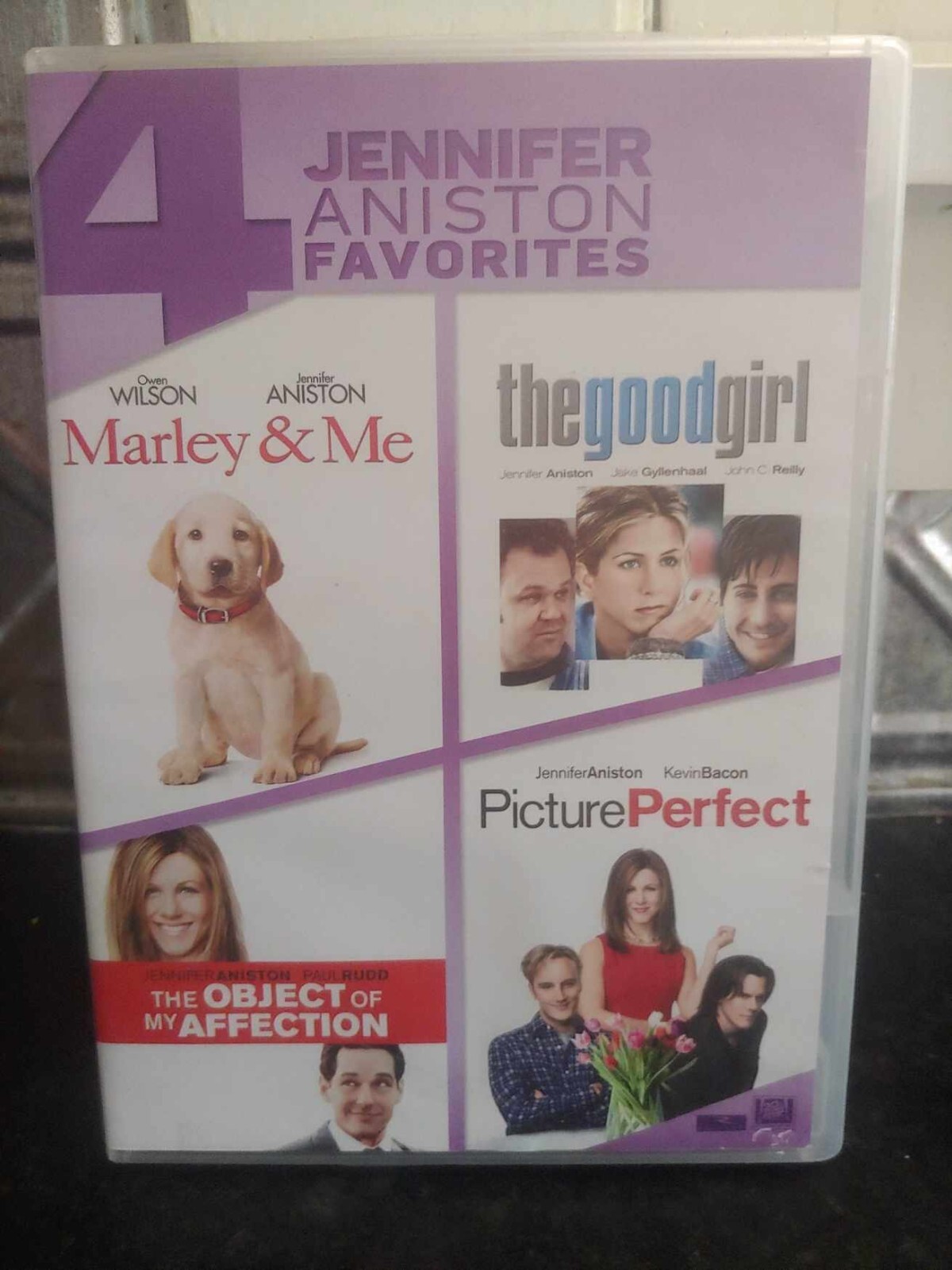 JENNIFER ANISTON 4-Disc Film Favorites DVD Movies MARLEY & ME / PICTURE PERFECT