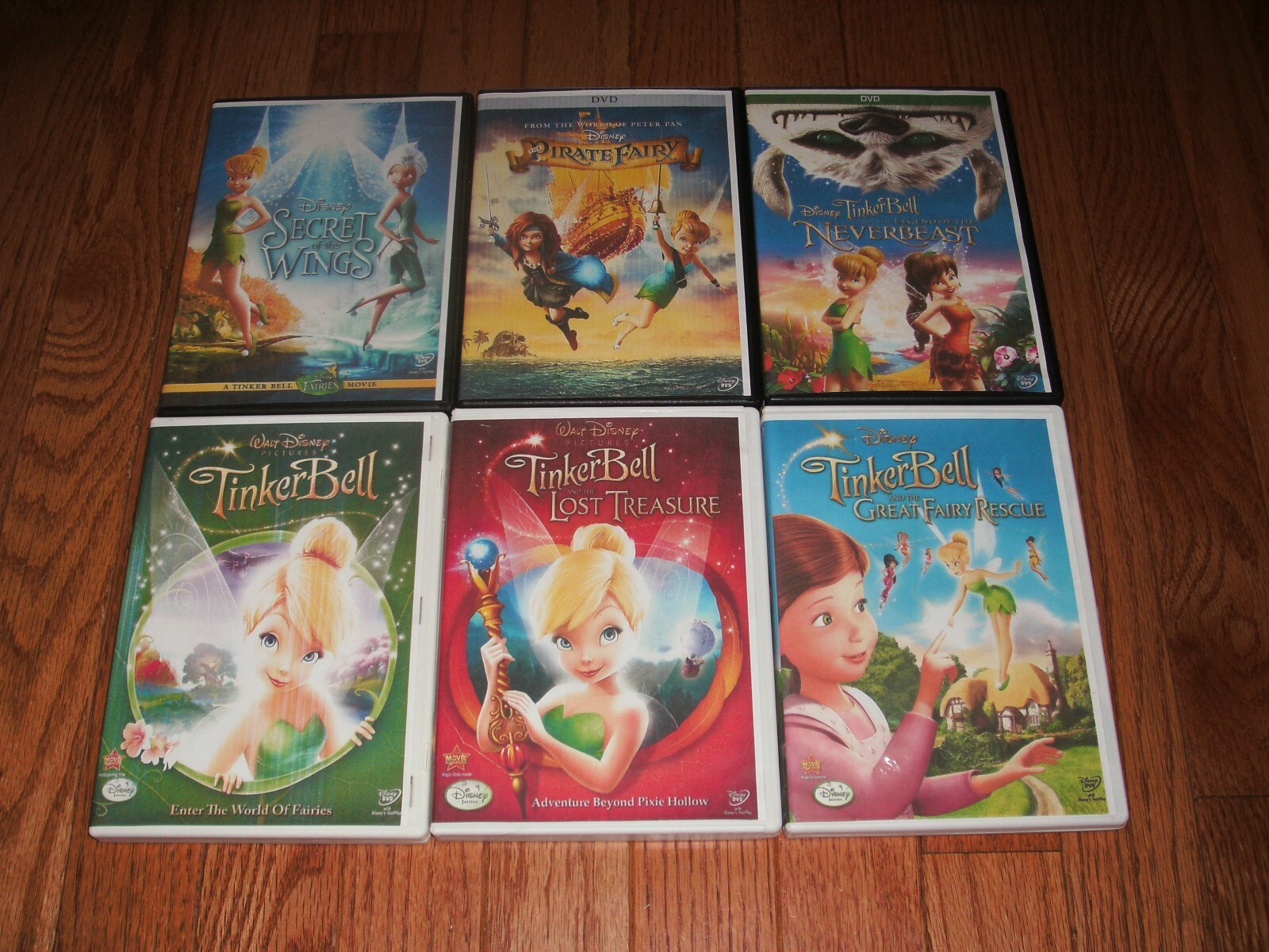Disney’s Tinker Bell complete set of 6 movies on DVD. 1, 2, 3, 4, 5 & Neverbeast