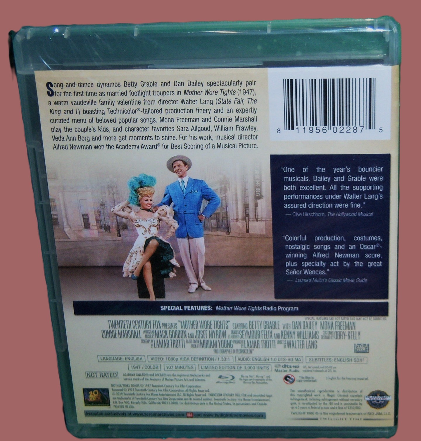 NEW RARE OOP TWILIGHT TIME BETTY GRABLE MOTHER WORE TIGHTS LIMITED BLU RAY MOVIE