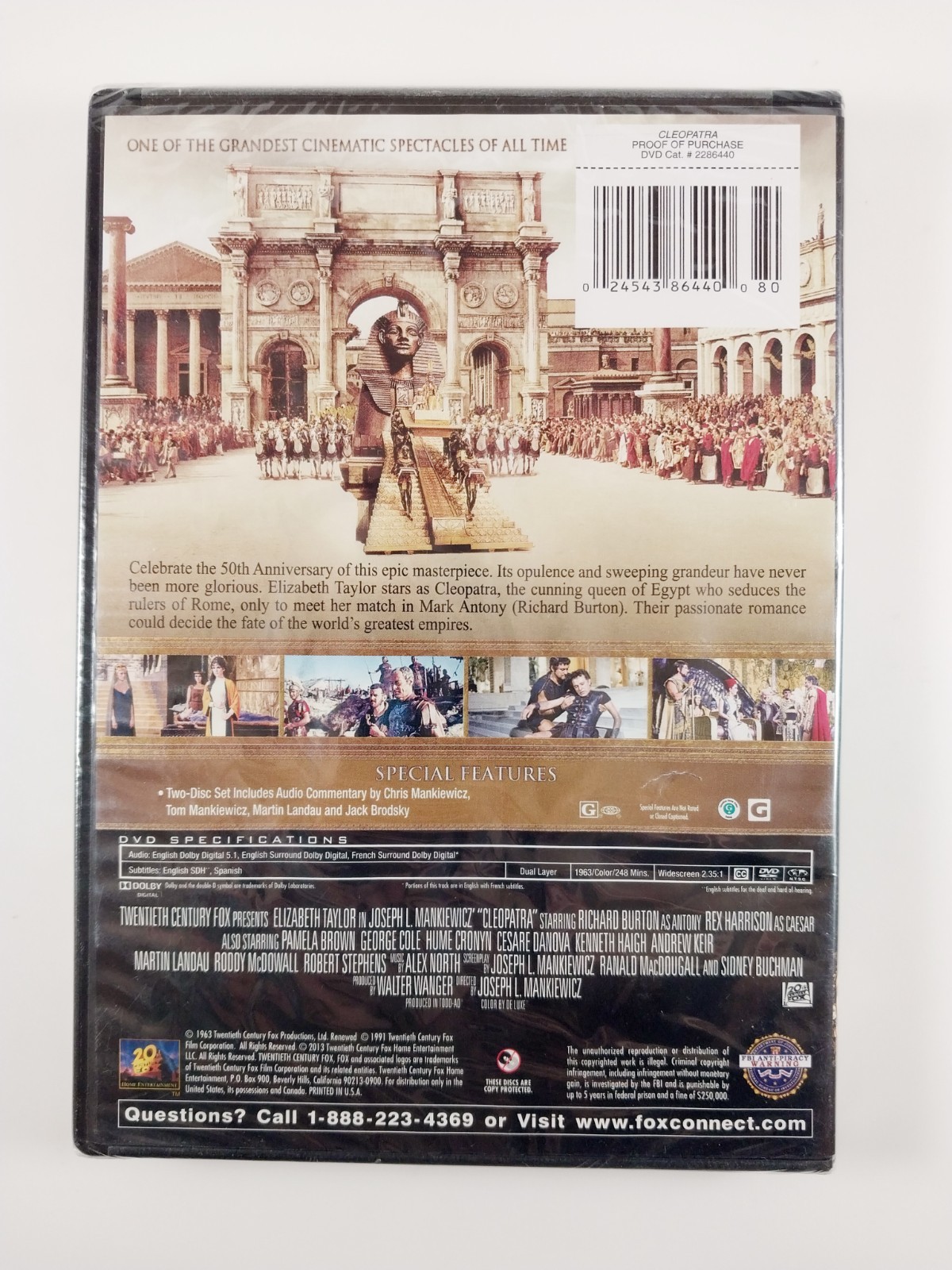 Cleopatra (1963) Widescreen – 2.35:1 (DVD, 2013) 2 Discs – Sealed