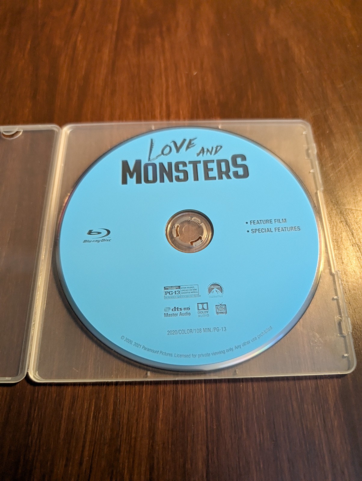 Love and Monsters (Blu-ray) – Like New- Disc only! with blank cd case-