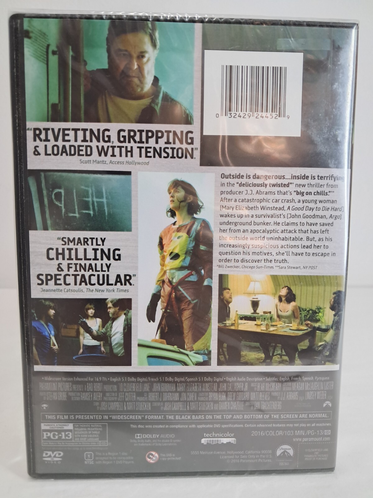 10 Cloverfield Lane (DVD, 2016) NEW SEALED Horror John Goodman