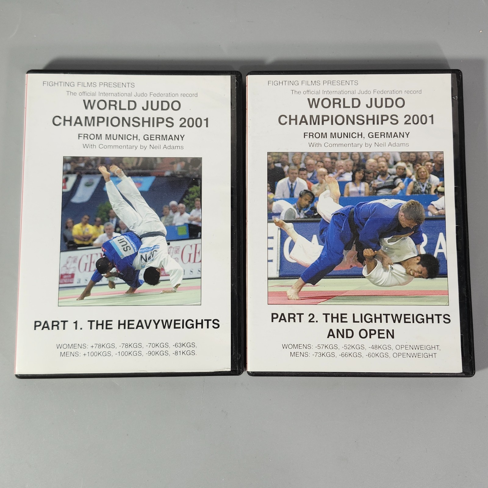 Olympic Judo Championship 2001 Munich Germany Pt 1-2 DVD Unisex Neil Adams IJF