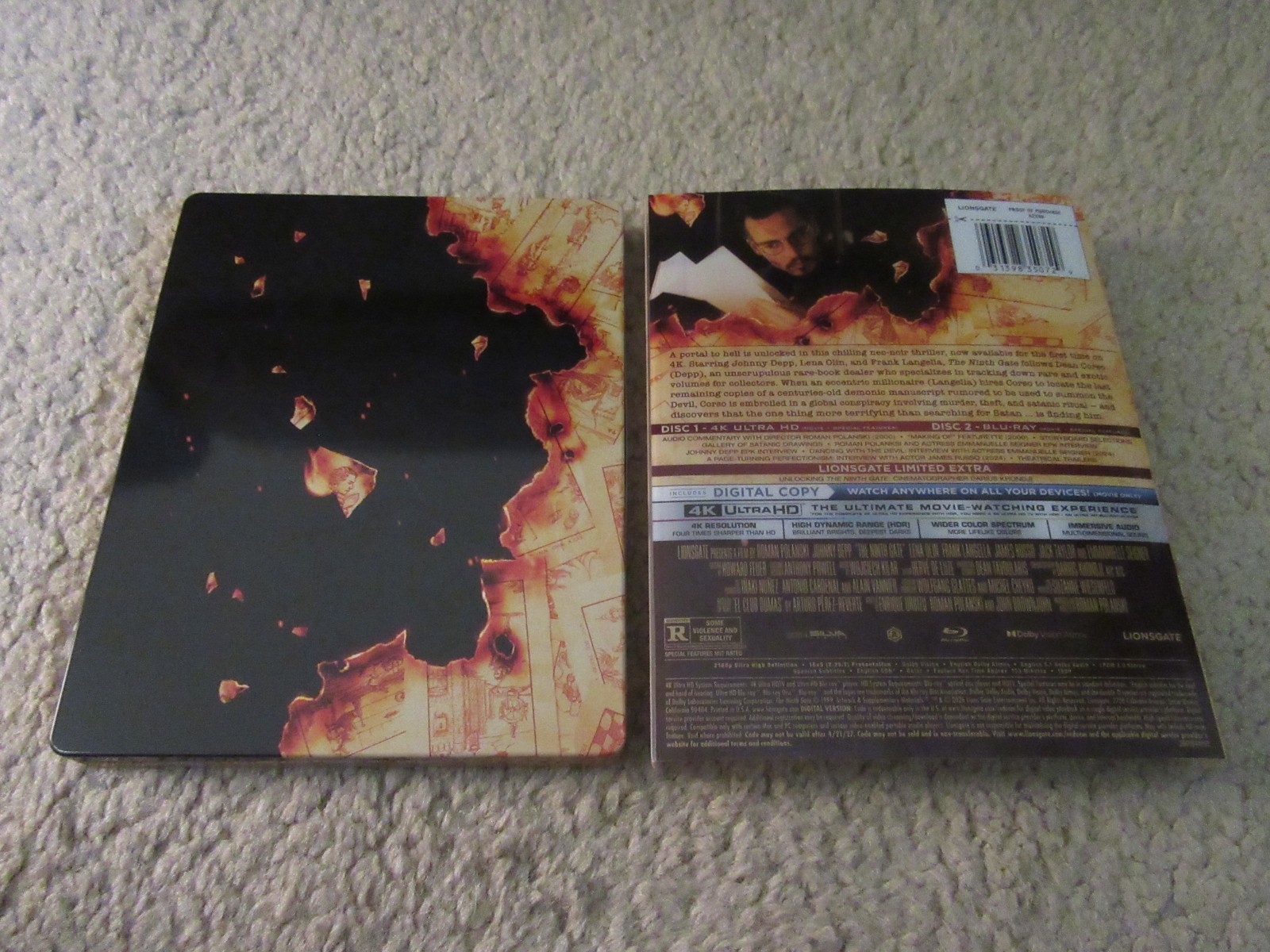 THE NINTH GATE [STEELBOOK] 4K ULTRA HD + BLU-RAY + DIGITAL [LIONSGATE LIMITED]