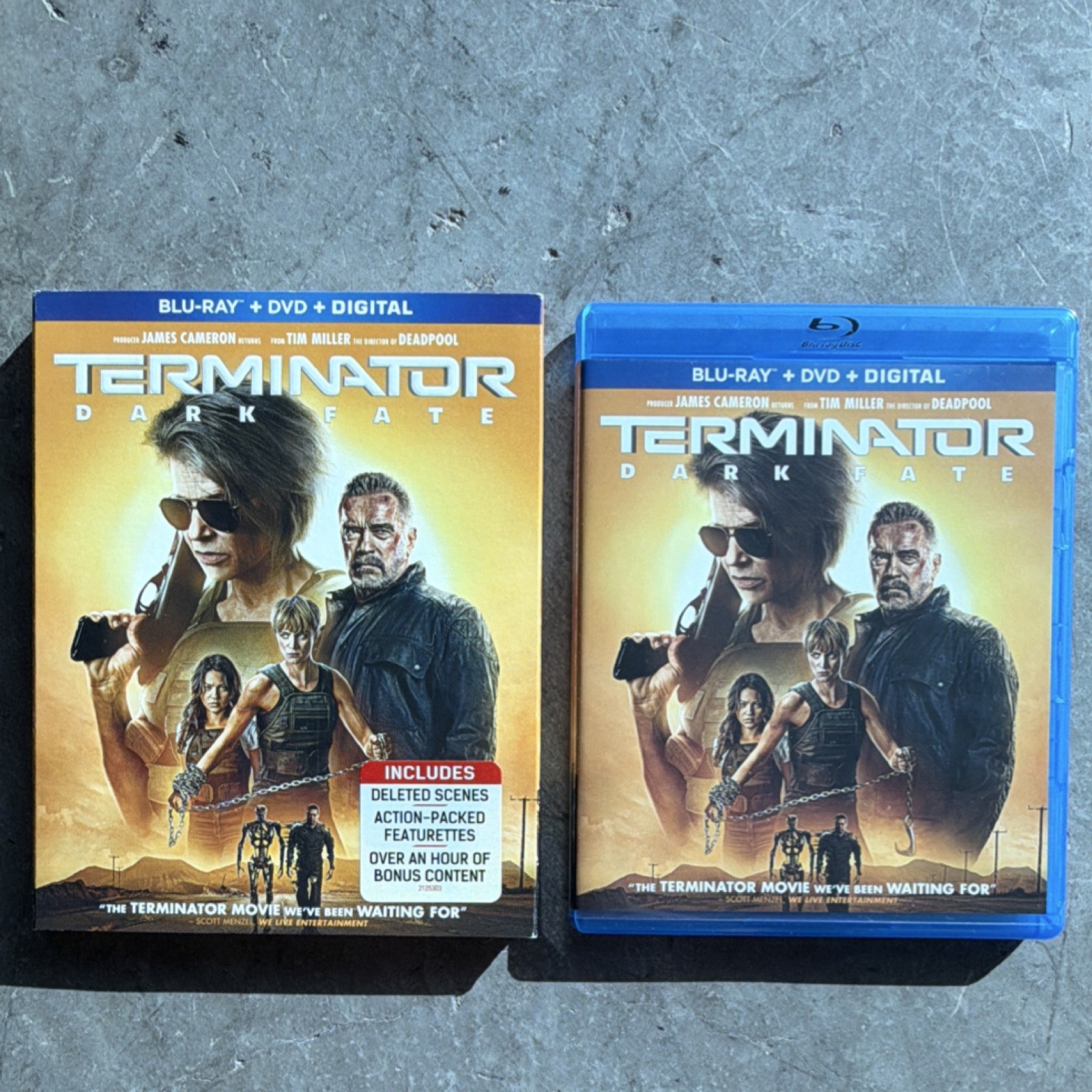 Terminator: Dark Fate Blu-ray DVD Digital Tim Miller Schwarzenegger Hamilton Sc…