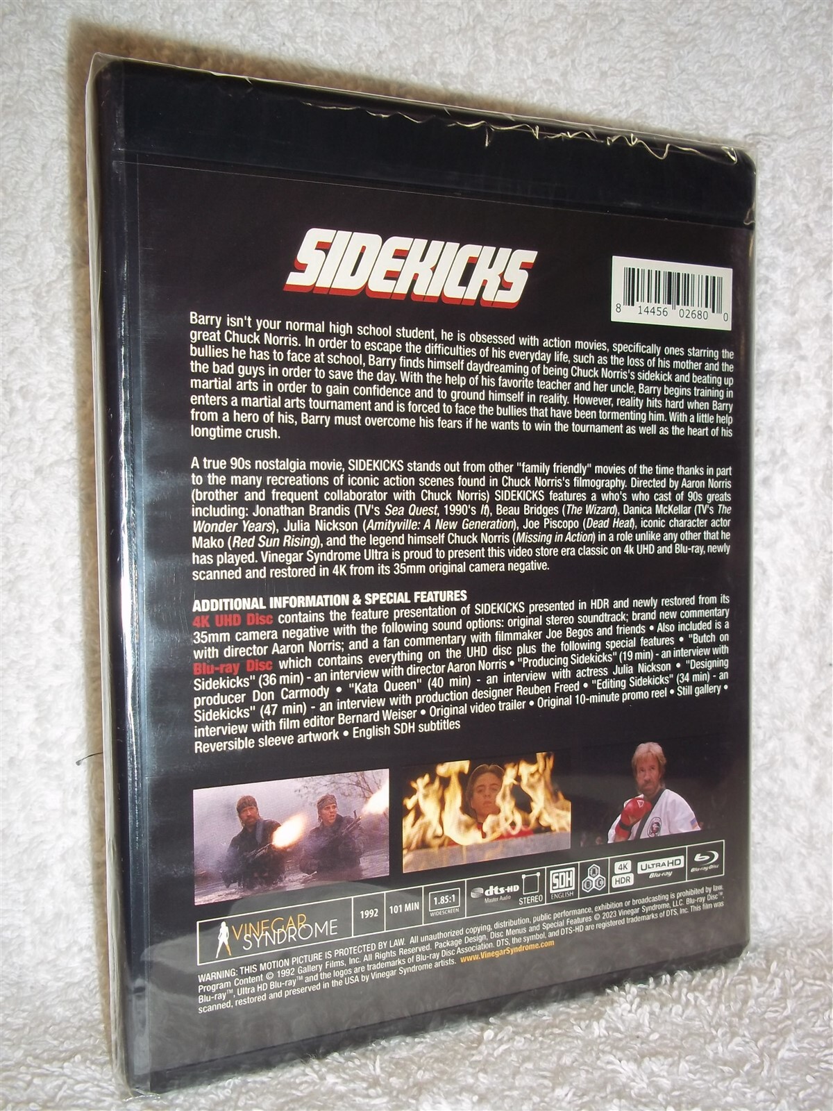 Sidekicks (4K/Blu-ray, 2023) NEW Chuck Norris action fantasy martial arts karate