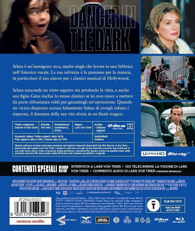 DANCER IN THE DARK (2000) 4K UHD Blu-Ray NEW (Only 4K disc is USA Compatible)