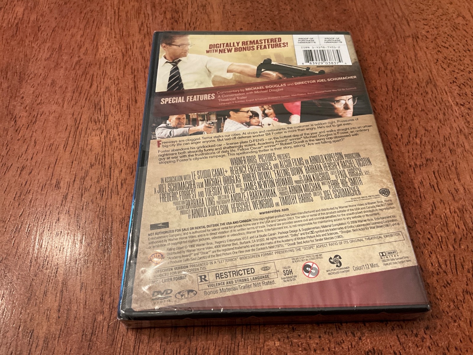 Falling Down (DVD 1993) Michael Douglas, Robert Duvall – New, Sealed