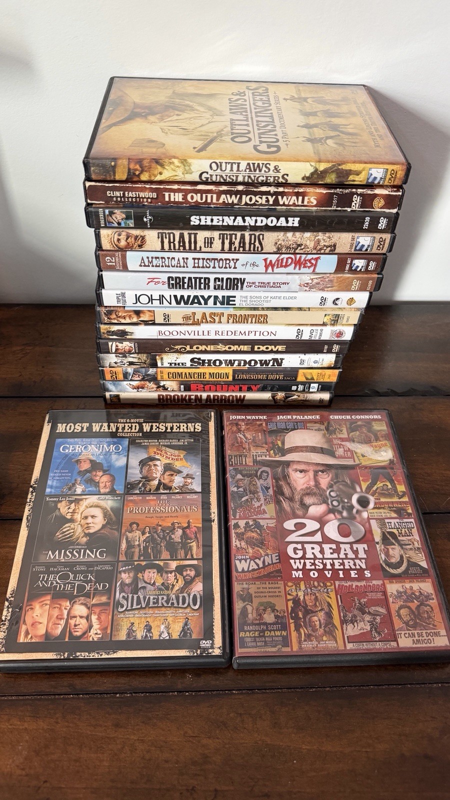 Lot of 16 DVDs, 40+ Western Movies Comedy, Action & Adventure DVD Various Titles