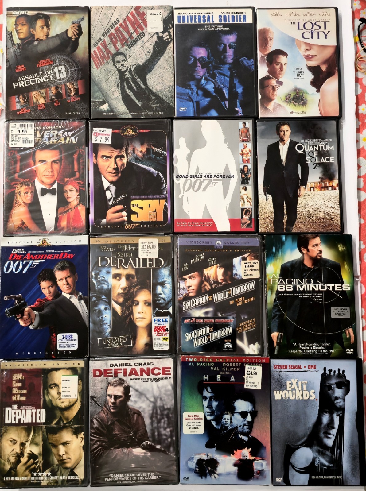 16 DVD Movie Lot Action Thriller James Bond Collection 18 Discs Sealed Mint