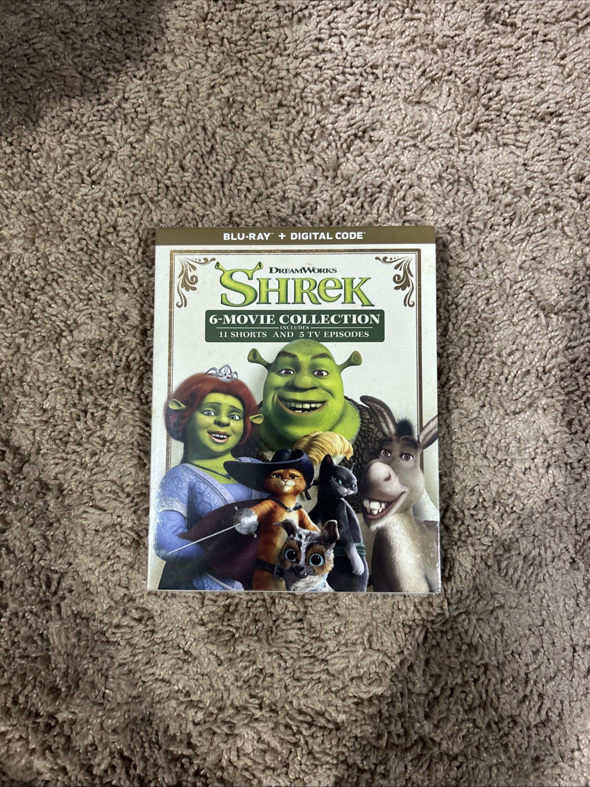 Shrek 6-Movie Collection, New Sealed/W/Box Cover Blu-Ray+dig, Great Set To Own,