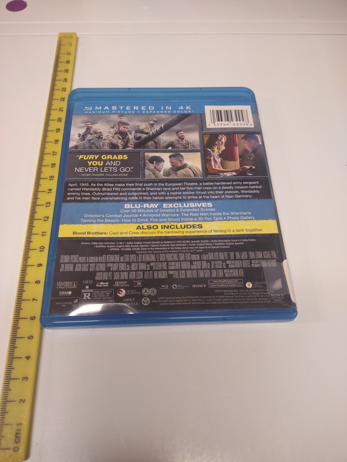 Fury (Blu-ray, 2014)