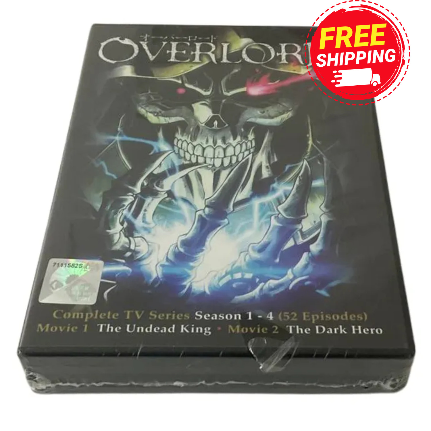 OVERLORD Season 1+2+3+4 Complete Series (1-52 + 2 Movies ) English Dub Anime DVD