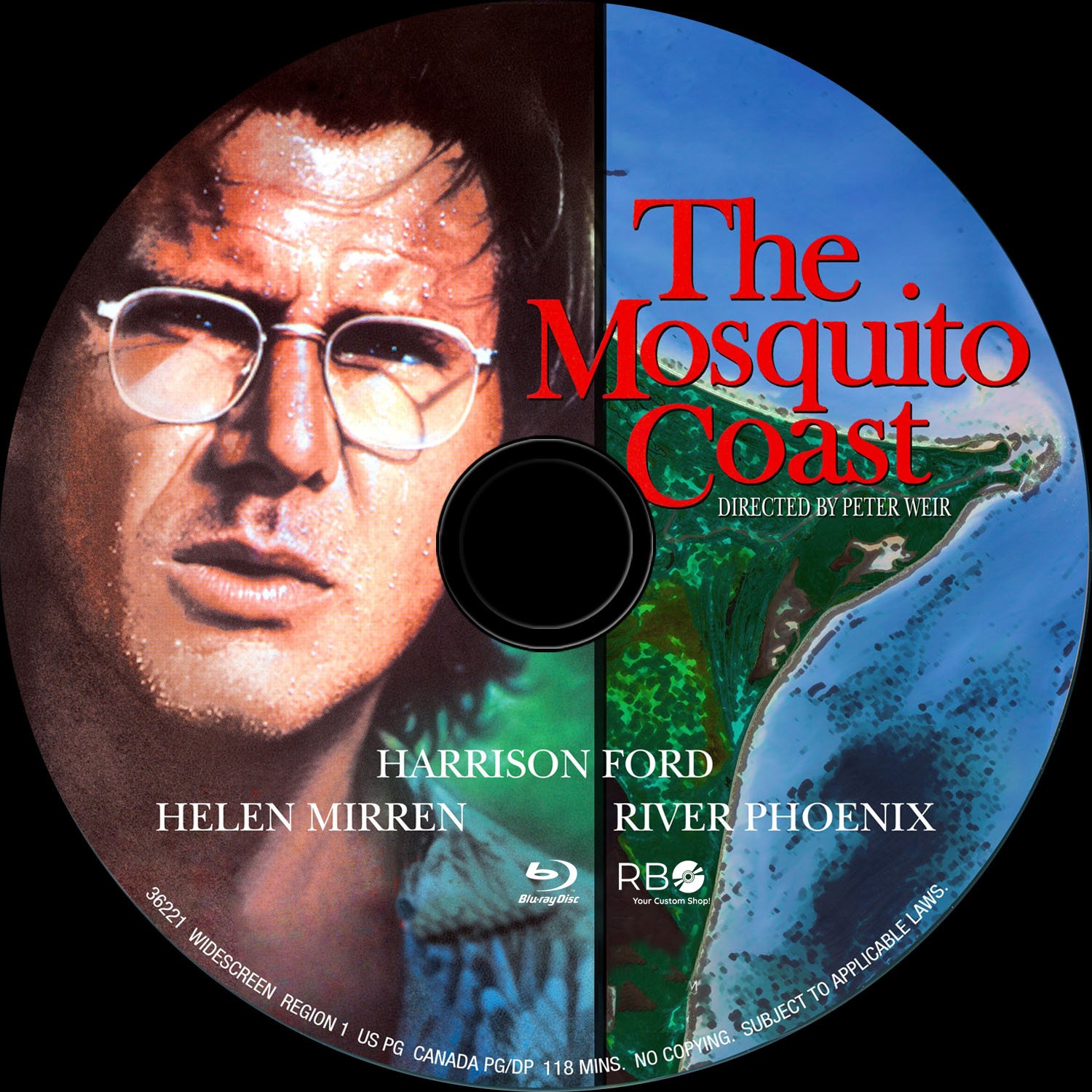 THE MOSQUITO COAST / CUSTOM BLURAY MOVIE