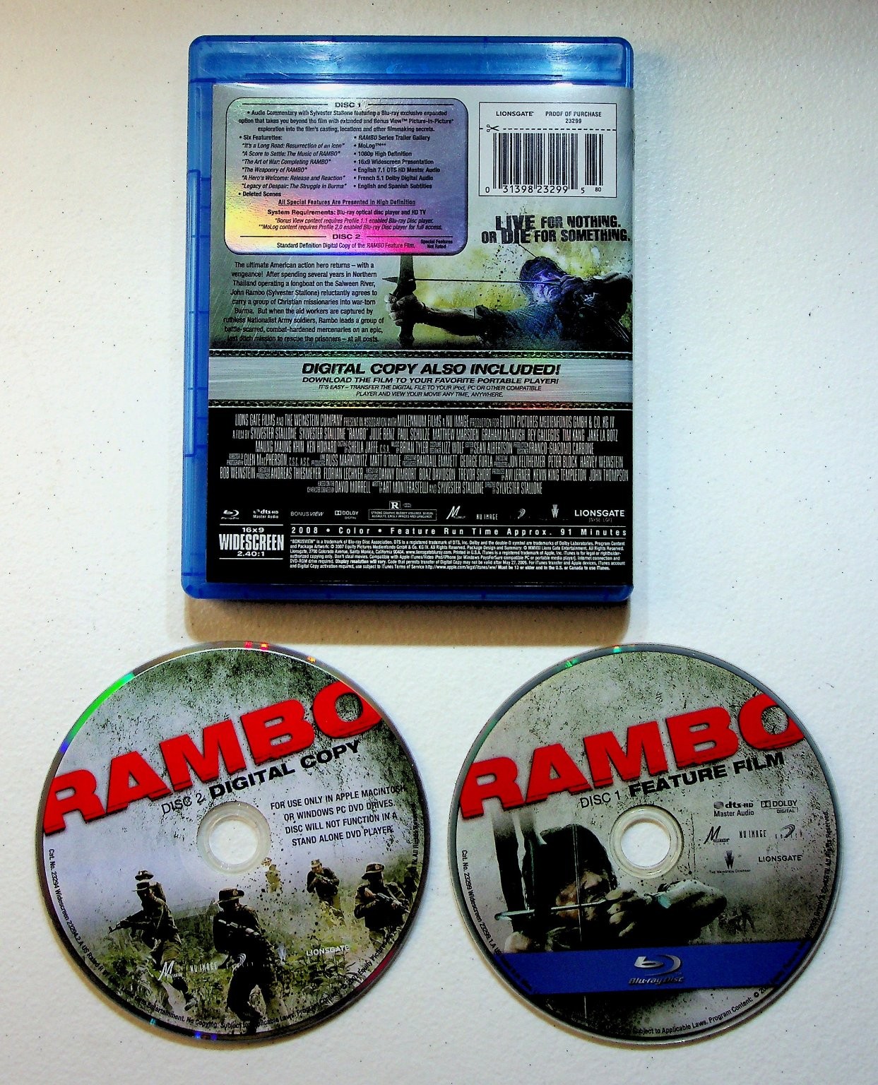 Rambo (2008) Blu-ray 2-Disc Special Edition Sylvester Stallone 91 Min