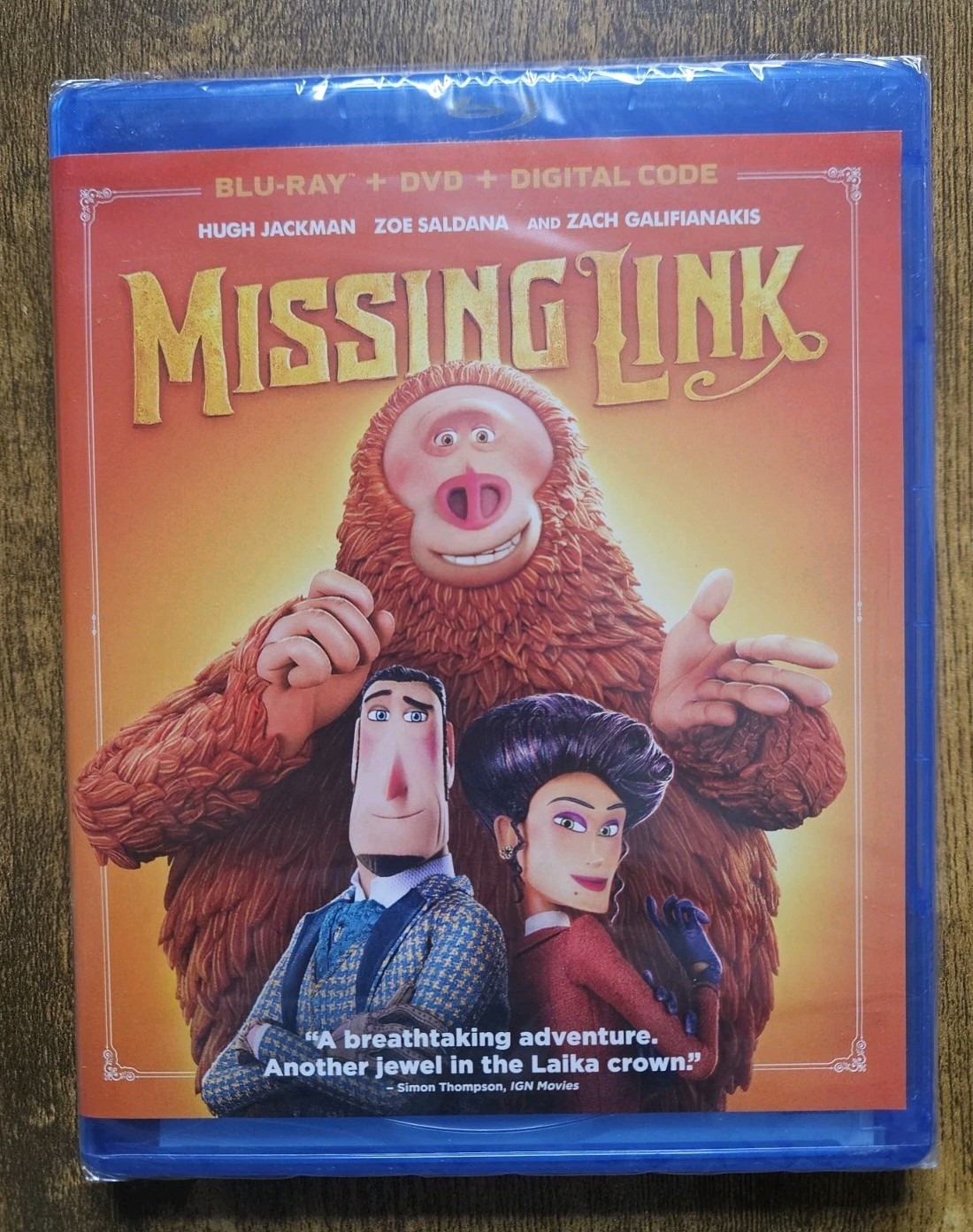 Missing Link (Blu-ray + DVD + Digital 2019) Animated Family Adventure NEW SEALED