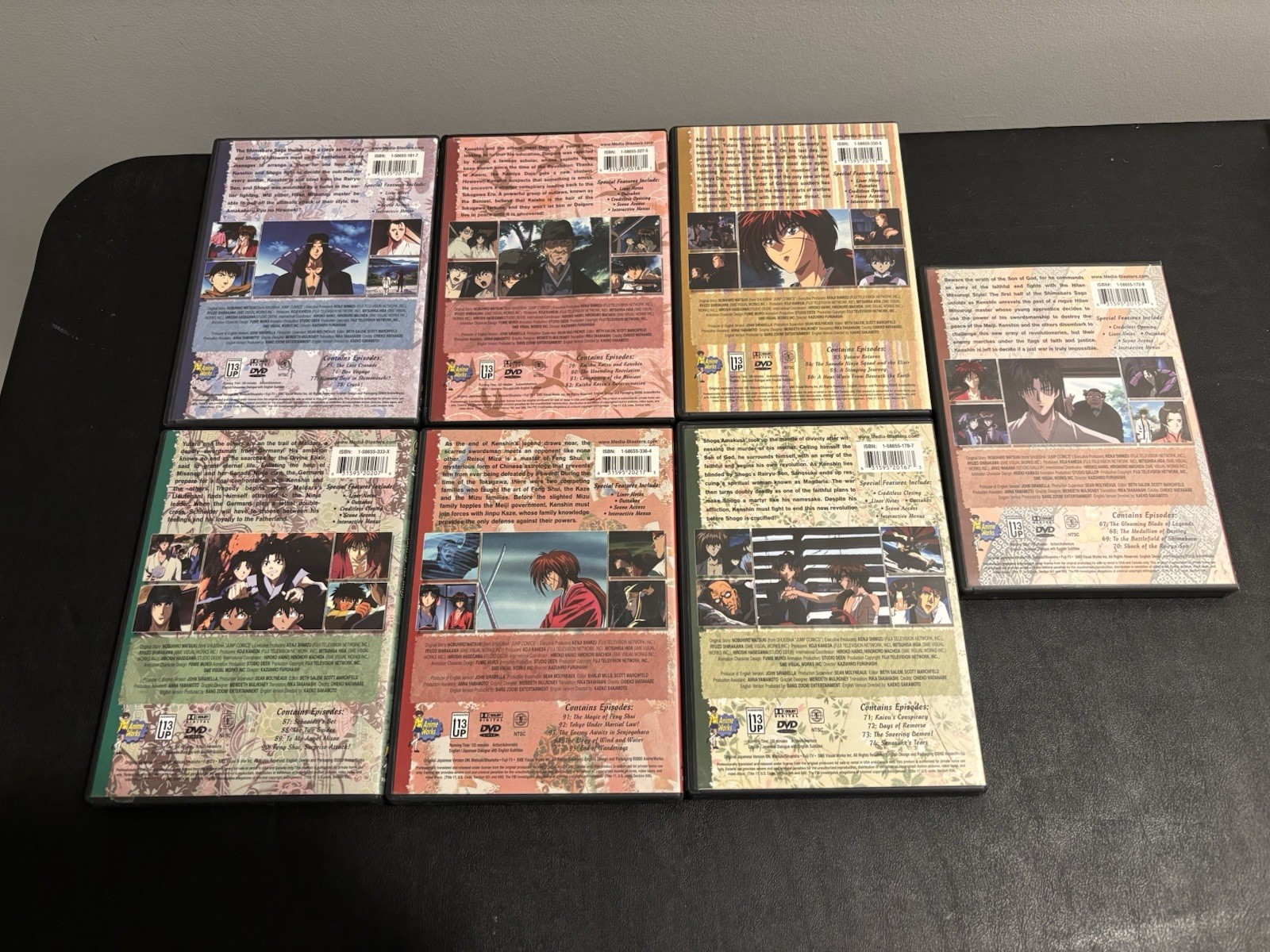 Rurouni Kenshin DVD Lot: Tales of the Meiji/Wandering Samurai/Legends of Kyoto