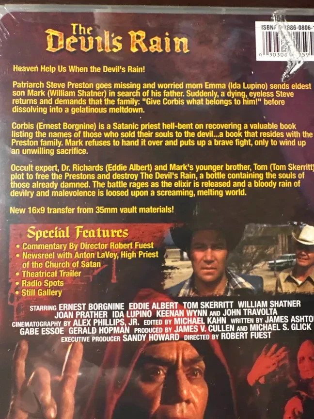The Devil’s Rain DVD Shatner Borgnine Travolta 2006 Cult Horror NEW SEAL CUT UPC