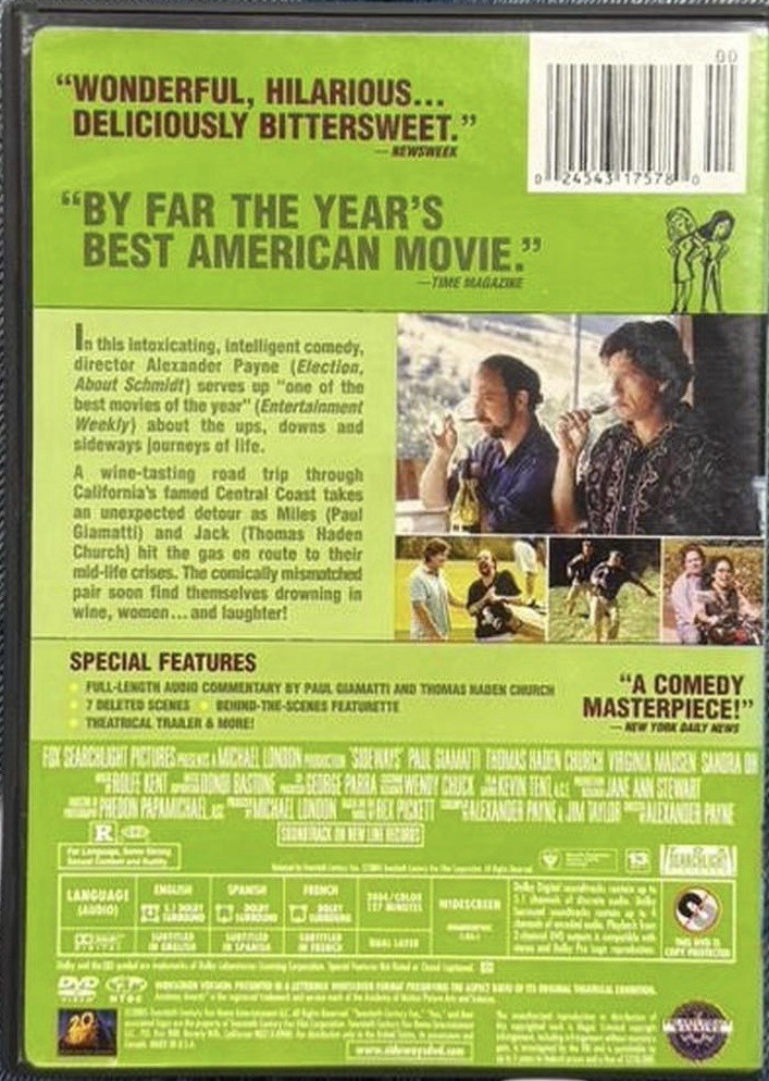 Alexander Payne’s Sideways DVD