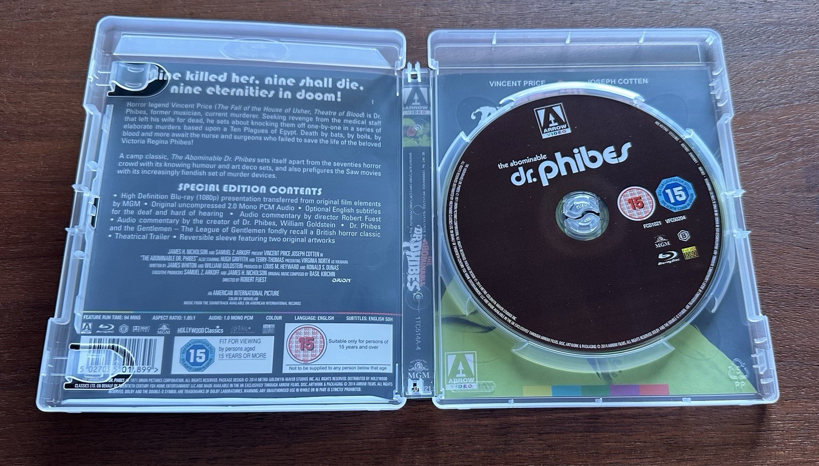 The Abominable Dr. Phibes ARROW VIDEO (Region B Blu-ray) [pre-owned]