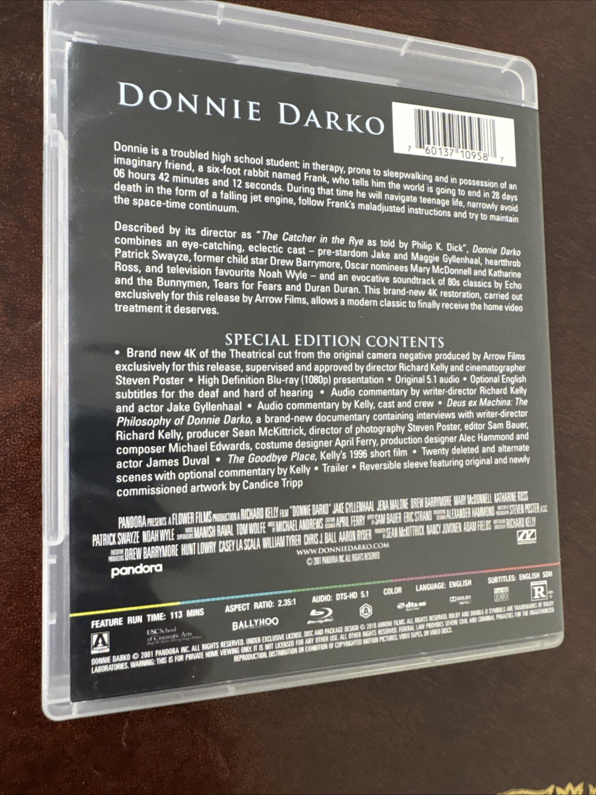Donnie Darko [2001/2018] Blu-ray ARROW VIDEO SE Region A US LIKE NEW